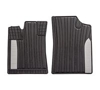 CarFashion SilverStone 263403 All-Weather Mat AB1 Front Mats 2 Pieces TPE Rubber Mat Black Colour Insert in Gabon Grey Car Floor Mats Set without Mat Holder
