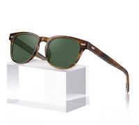 CARFIA Classic Polarized Sunglasses Mens Acetate Small Square Frame CA2132 | HD 100% UV Protection TAC Lenses, Rectangular Shades for Driving Travel Golf, Handmade Non-fading Eyewear