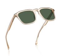 CARFIA Retro Polarised Mens Sunglasses UV400 Protection Acetate Square Frame for Outdoor Driving CA5352