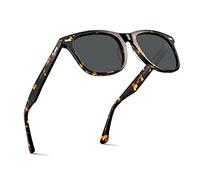 CARFIA Retro Polarised Sunglasses Mens UV 400 Protection Hand-Crafted Acetate Frame