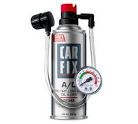 CARFIX HOBBY Replacement refrigerant r134a for car air conditioning systems - 1 can 5in1 with integrated hose with pressure gauge, 235g