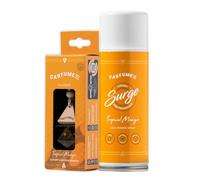 Carfume Classic Tropical Mango Car Air Freshener Twin Pack | Premium Exotic, Fruit & Citrus Fragrance - Yellow Diffuser & Surge Can Bundle - Luxury Unisex Car Accessory Gift