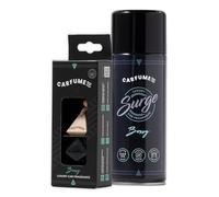 Carfume Original Twin Pack Bossy Car Air Freshener | Premium Woody Sandalwood, Cedar & Citrus Fragrance - Diffuser & Surge Can Set - Luxury Car Accessory Gift For Men