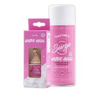 Carfume Winter Angel Car Air Freshener Twin Pack | Limited Edition Scent | Bubblegum, Vanilla & Cotton Candy Fragrance - Diffuser & Surge Can Bundle - Luxury Pink Car Accessory Gift For Women