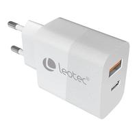Cargador de Pared GaN Leotec LECSPH30W2W- 1xUSB Tipo-C- 1xUSB- 30W