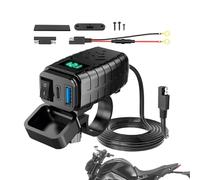Cargador de teléfono USB de motocicleta - adaptador PD 3.0 de Doble Puerto PD 3.0, Voltímetro Digital Socket | Herramienta de convertidor de potencia Waterproof, Mobile, soporte de Table