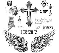 CARGEN® Celebrity Realistic Temporary Tattoo Singer J.B Life-Size Temporary Tattoo Chest Back Arm Face Sleeves Fake Tattoo Stickers for Men Women for Boys Girls for Concert Party