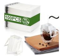CARGEN Drip Coffee Bags 100 Pack, Food Grade Disposable Hanging Ear Coffee Filters, Portable Single Serve Pour Over Pouches for Travel, Camping and Office