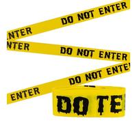 CARGEN Halloween Decorations Hazard DO NOT ENTER Tape 25m - Non Adhesive Door Decorations Warning Danger Caution Barrier Tapes, Crime Scene Props Outdoor Indoor Halloween Party Decor Accessories