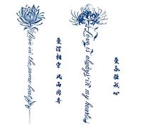 CARGEN Realistic Yoga Temporary Tattoo Set for Women Herbal Semi-permanent Tattoo Stickers Long Lasting Mandalas Lotus Tattoo for Girls Body Art for Party Show Festival