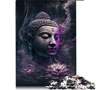 CARGIS 1000 Piece Buddha Jigsaw Puzzle, Artistic Style, Unisex, Purple, Cardboard, 26x38cm, 1 Set, 1000 Pieces, 1000 in Box, Ages All