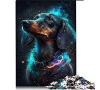 CARGIS 1000 Piece Dachshund Dog Jigsaw Puzzle, Basswood, Realistic Style, Unisex, 8 - 12 Years, 50x75cm, 1 Set, 1000 Pieces, 1 Puzzle