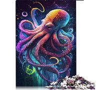 CARGIS 1000 Piece Jigsaw Puzzle The Intelligent Octopus Wood Puzzle for Adults Modern Style Unisex 50x75cm