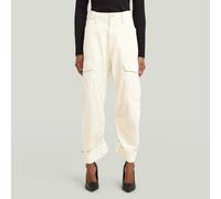 Cargo 3D Boyfriend Pants - White - Women 31
