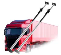 Cargo Bar 2packs, Adjustable Truck Bed Bar, Aluminum Alloy + 10x6.5cm Large Foot Pad + Built-in Spring, for Pickup, RV, Van, SUV, Semi Trailers