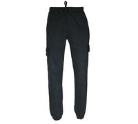 Cargo Camouflage Joggers | Elasticated Waistband with Draw Cord | Ribbed Elasticated Ankle Cuffs | Two Cargo Style Pockets | (3XL, Black)