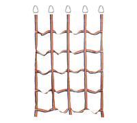 Cargo Climbing Net | Outdoor Toys Portable Rainbow Corching Rope Net, Climbing Net With Ladder, High Strength Rope, Cargo Obstacle Course With Triang Rings