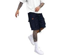Cargo Combat Shorts for Mens UK with Multi Pockets Casual Elasticated Drawstring Loose Straight Running Fashion Summer Solid Color Workwear Chino Shorts Classic-Fit Gym Outdoor