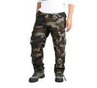 Cargo Combat Trousers For Men Uk Camo Tactical Trousers Work Trousers Camouflage Pants Knee Pads Multi-Pockets Military Camo Outdoor Airsoft Combat Hunting Pants Utility Work Tracksuit Bottoms