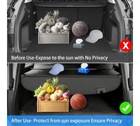 Cargo Cover for Lincoln MKC 2015 2016 2017 2018 2019 2020 2021 2022 Accessories, Retractable Trunk Cover Anti-Peeping Privacy Security Screen Luggage Shield Shade,Canvas