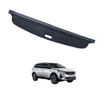 Cargo Cover for Peugeot 5008 2019-2025, Automobile Waterproof Retractable Rear Trunk Parcel Shelf Luggage Shield Privacy Panel Curtain,Carbon fiber material