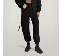 Cargo Cropped Drawcord Pants - Black - Women 24