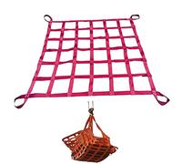 Cargo Hanging Net-Polyester Cargo Lifting Net,Lifting Mesh Belt Square Mesh Tear Resistance,Stair Safety Net Climbing Net,（4 X 4M/Mesh 20cm/Load 3.5t）