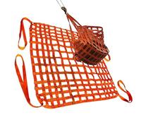 Cargo Hanging Net-Polyester Cargo Lifting Net,Safety Protection Netting,Bungee Cargo Net,for Port,Freight,Construction Material Handling Straps,（3 X 3M/Mesh 20cm/Load 3.5t）