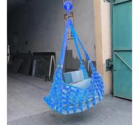 Cargo Hanging Net-Tear-resistant Rope Lifting Net, Elastic Cargo Net, Crane Pallet Cargo Net, Construction Site Hoisting Net,（size_name,4 X 4M/Mesh 15cm/Load 2.5t）