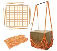 Cargo Hoisting Nets, 1x1M Polyester Sling Hoisting Net, 300 KG High Load Capacity Cargo Hanging Net, Wear Resistance Square Mesh Cargos Hoistings Nets for Loading