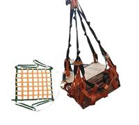 Cargo Hoisting Nets, Durable Hanging Lifting Cargo Net, Heavy Duty Polyester Sling Hoisting Net Strong, Elastic Netting Lifting Straps(2 X 2M/Mesh/15cm/Load 2t)