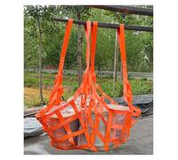 Cargo Hoisting Nets,Heavy Duty Cargo Lifting Net,Polyester Lifting Net with 4 Corner Straps,Hanging Net for Warehouse Dock Marine(100x100cm-1ton-10cmGrid)