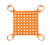 Cargo Hoisting Nets, Square Mesh Tear Resistance Safety Net Straps, Safety Lifting Net Straps, Flat Nylon Sling Hoisting Net, High Load Capacity Cargo Hanging Net (Orange 2x2m2T)