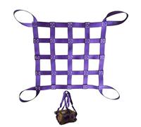 Cargo Lifting Net - Flat Nylon Sling Hoisting Net for Load-Bearing Material Handling, Stretchable Elastic Straps for Securing Bike Load