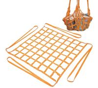 Cargo Lifting Nets, Lifting Cargo Net, Bungee, Load 0.3-3.5Ton, Orange(1.5 X 1.5M/Mesh 10cm/Load 2t)