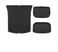 Cargo Liner Car Boot Cover Fit For Tesla ModelY 2021-2024 Rear Seat Backrest Protective Pad TPE Front And Back Trunk Mat Anti-Kick Pad(Trunk mat 3pcs)