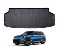 Cargo Liner for 2024 2025 Kia EV9 All Weather Protection TPE Highest Position Rear Cargo Tray Trunk Mats for 2024 Kia EV9, Odorless Anti-Slip, Black