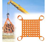 cargo net, 6.6 ×6.6 ft Tear-Resistant Flat Polyester Sling, 15cm/5.9in Square Mesh, Ideal for Industrial, Maritime Applications, Aviation(Load 1000kg/2204lb)
