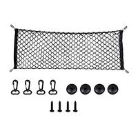 Cargo Net Car Trunk Universal Storage Nylon Net 90 x 40cm Elastic Mesh Boot Cargo Organizer Net with 4 Hooks for Automotive Van SUV Pickup