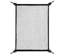 Cargo Net - Elastic Storage Net with 4 Hooks, Nylon Framed Stretch Mesh Pocket, for Roof Rack,Trunk, Trucks, SUV Universal Car Rear Organizer Net, Campervan Accessories, 80 * 60cm (Single layer)