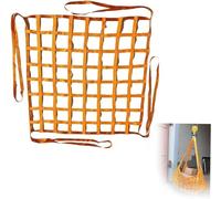 cargo net, Flat Polyester Sling Lifting Net, Safety Hanging, Orange for Construction Rigging Moving Towing Hoisting(1 X 1M/Mesh 10cm/Load 300KG)