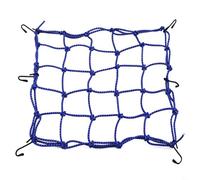 Cargo Net for Bike Carrier with 6 Covered Hooks, Elastic Web Mesh for Holding Helmets, Jackets, and Small Bags (blue)