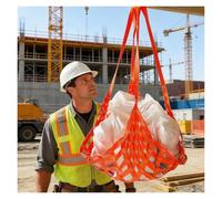 Cargo Net for Lifting, Safety Hoisting Sling Netting, Tear & Wear Resistant Straps for Port Logistics and Construction