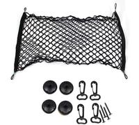 Cargo Net,Organizer Net Heavy Duty,70 x 120 cm Nylon Mesh,Elastic Stringwith 6 Carabiners + 6 Hooks,for Car Interior Roof Storage,Luggage,Rear Boot,SUV,Truck Bed,Vans,Groceries,Motorhomes,Universal