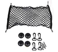 Cargo Net,Organizer Net Heavy Duty,70 x 120 cm Nylon Mesh,Elastic Stringwith 6 Carabiners + 6 Hooks,for Car Interior Roof Storage,Luggage,Rear Boot,SUV,Truck Bed,Vans,Groceries,Motorhomes,Universal