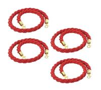 Cargo Nets Safety Net for Heavy Duty Jute Rope Child Protection, Hemp Braided Rope Barriers 4 Pack - Queue Stanchion Ropes for Crowd Control Party Wedding Red Carpet Movie Events
