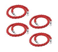 Cargo Nets Safety Net for Heavy Duty Jute Rope Child Protection, Hemp Braided Rope Barriers 4 Pack - Queue Stanchion Ropes for Crowd Control Party Wedding Red Carpet Movie Events