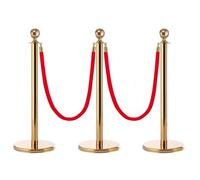 Cargo Nets Safety Net for Heavy Duty Jute Rope Child Protection Kids Rope，3-Piece Stainless Steel Ber Post Set Red Retractable Belt with Ball Top Party Crowd Control Stanchion and Rope Kit I