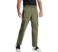 Cargo Pants for Men Solid Color Mens Casual Trousers Drawstring Elasticated Waist Pockets Lightweight Outdoor Hiking Sweatpants All Seasons Men's Joggers Sweatpants 2025