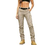 Cargo Pants for Women Waterproof Stretchy Training Hiking Tactical Pants | Military, Ripstop, Walking Travel Trousers, Straight Leg, with Pockets, Elastic Waist, Breathable Lightweight, Cozy